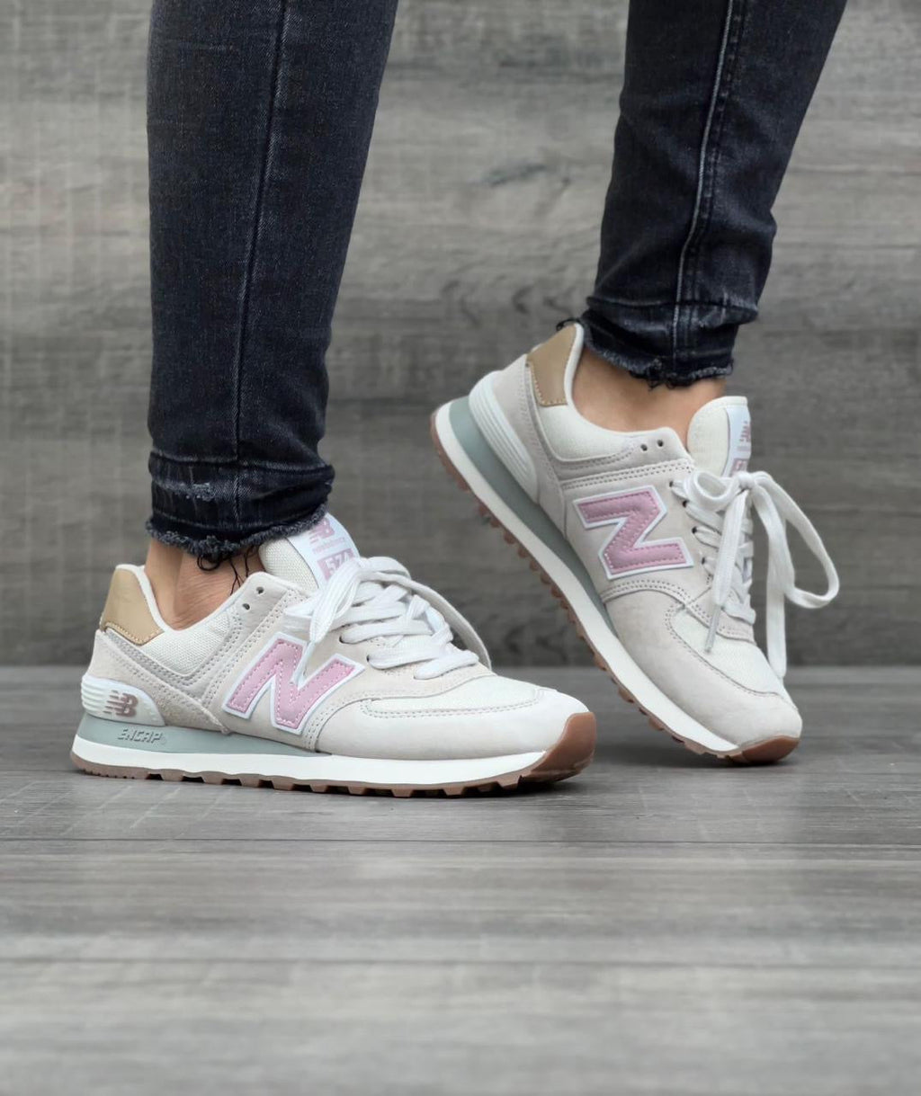 NEW BALANCE 574 GRIS - ROSA