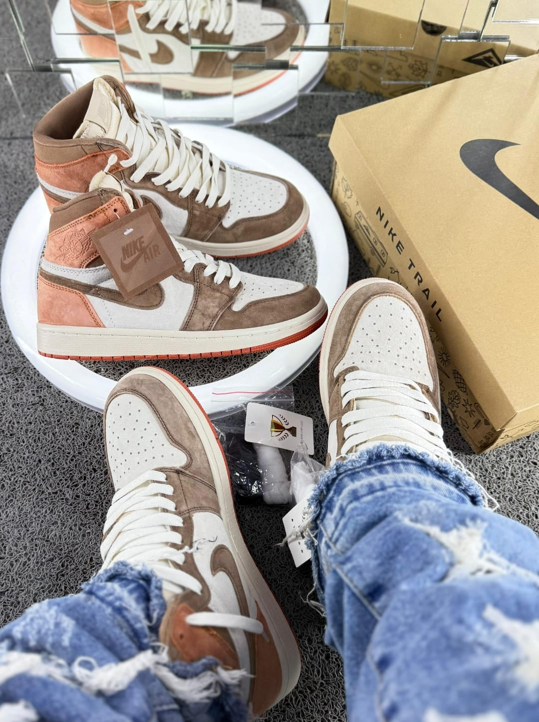 NIKE JORDAN RETRO 1 BLANCO CAFE, eur 36 al 44