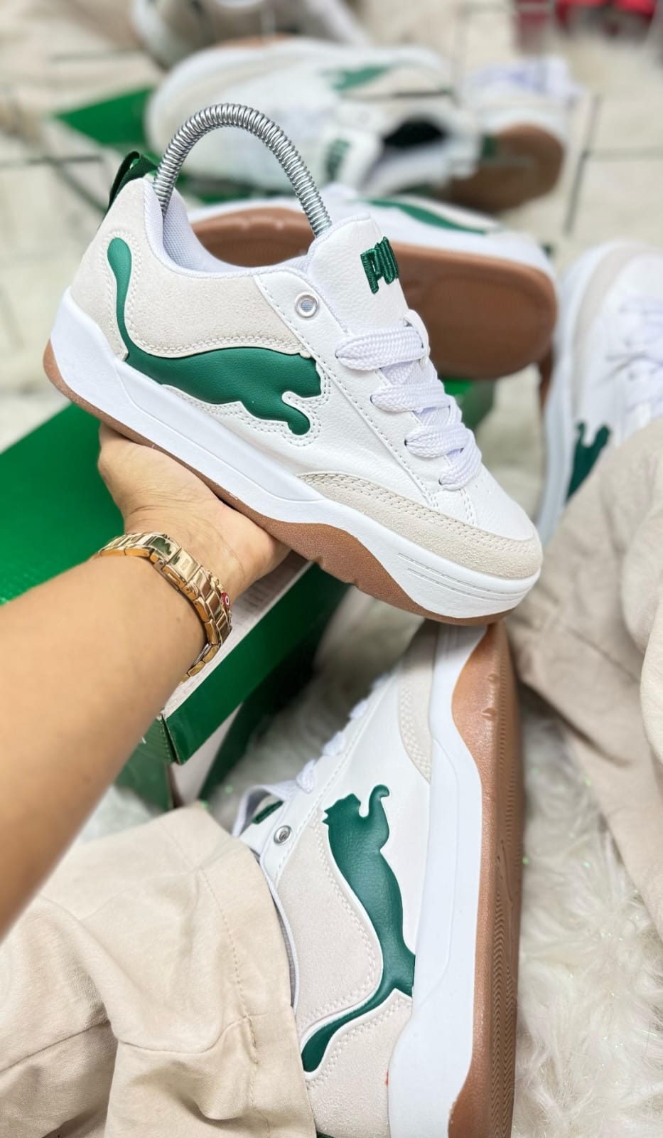 PUMA PARK BLANCO VERDE, eur 36 al 39